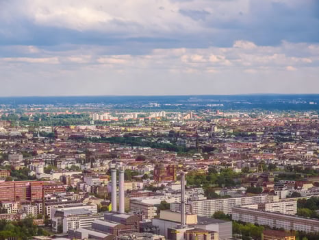 HDR Berlin aerial view photo