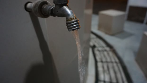 water faucet for ablution before prayer photo