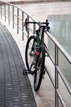 bicycle mode of transportations in the city photo