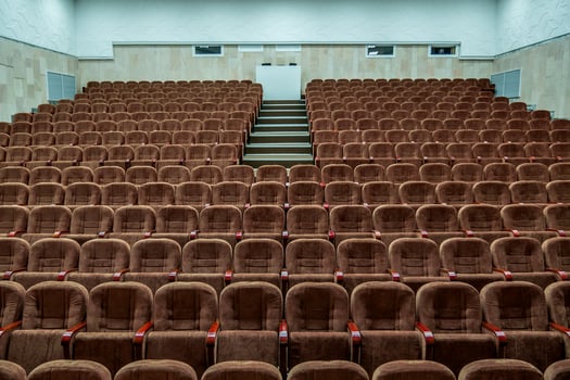 empty auditorium with seats before the start of the performance photo