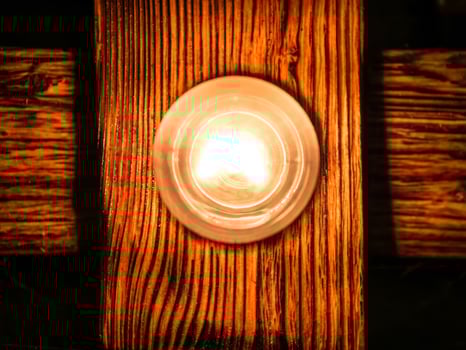 abstraction of wood and old light bulbs photo
