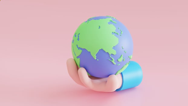 3d Earth world map illustration globe. 3d render illustration photo