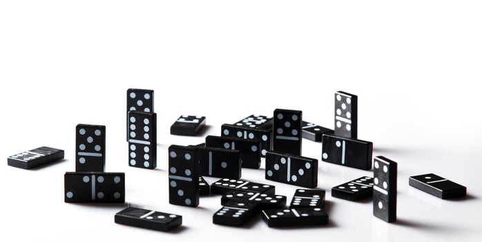 Pieces of domino photo