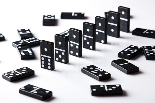 Pieces of domino photo