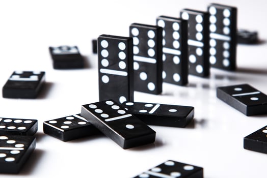 Pieces of domino photo
