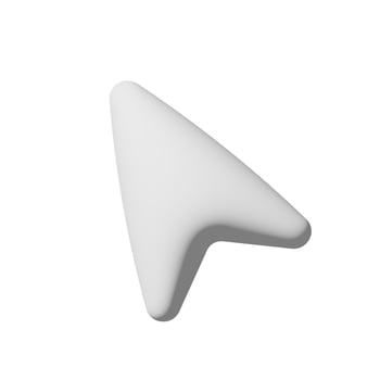 Cursor icon 3d isolated on white background Paper art style photo