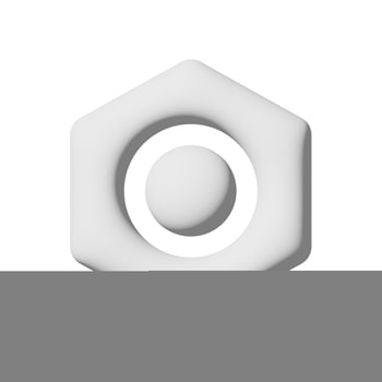 Settings icon 3d isolated on white background Paper art style photo