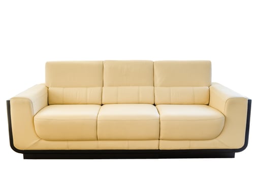 modern white cream leather sofa photo