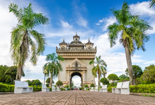 Patuxai monument in Vientiane, Laos photo