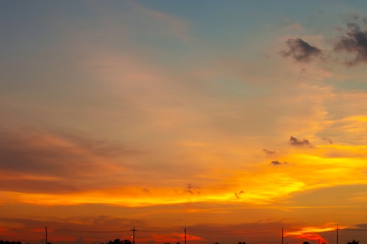 Beautiful sunrise sunset sky for background photo