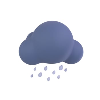 weather forecast icon Night clouds with rain. 3D illustration. photo