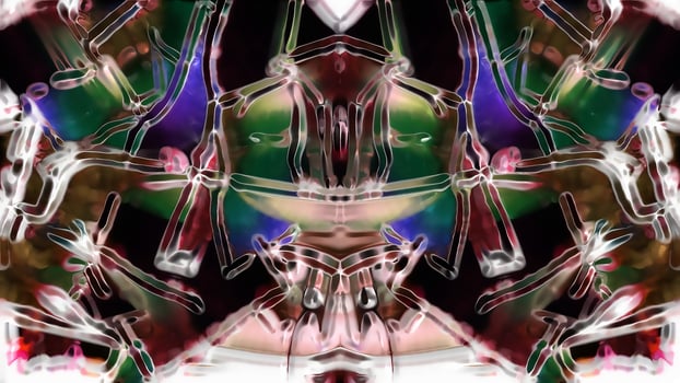 Digital Render Abstract Symmetric Kaleodiscope Pattern photo