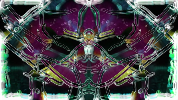 Digital Render Abstract Symmetric Kaleodiscope Pattern photo