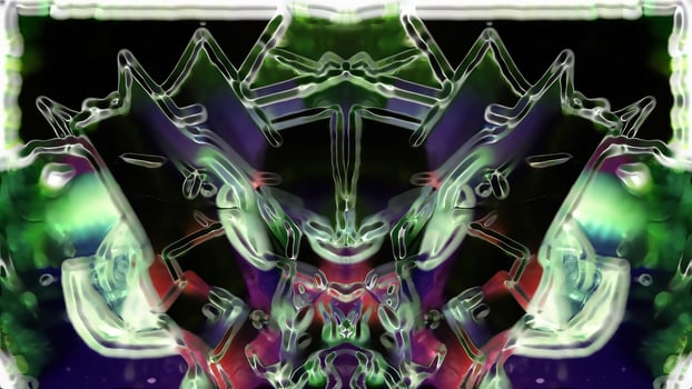 Digital Render Abstract Symmetric Kaleodiscope Pattern photo