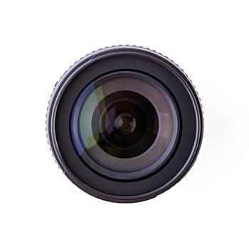 Camera lens isolated on a white background photo