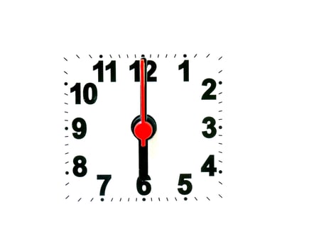 clock showing time on a white background photo