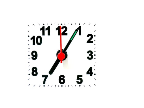 clock showing time on a white background photo