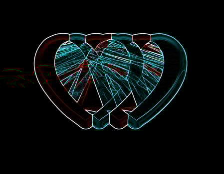 Digital Illustration Hearts Romantic Background photo