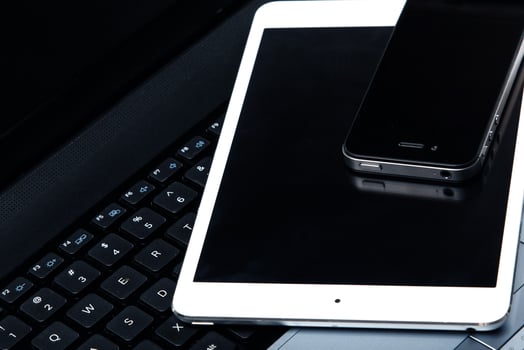 Laptop, tablet and smartphone photo