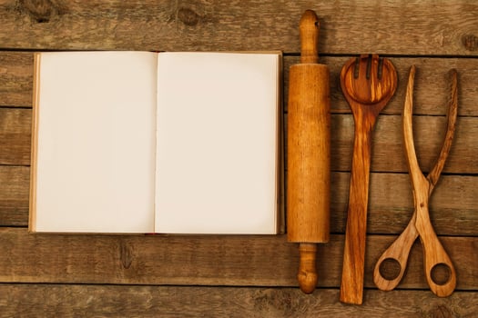 Wooden kitchen utensils photo