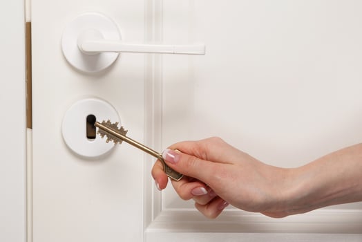 Hand with key photo