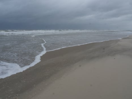 the beach of Juist in germany photo