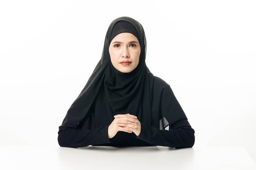 Portrait of islamic woman  model. photo