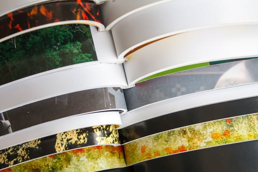 Stack of magazines photo