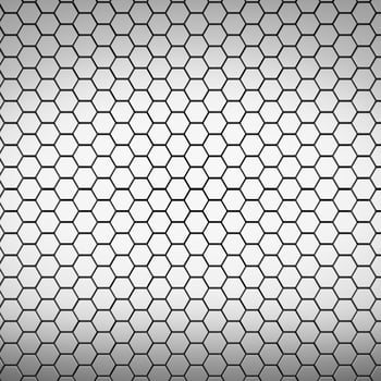 Futuristic and technological hexagonal background. 3d rendering photo