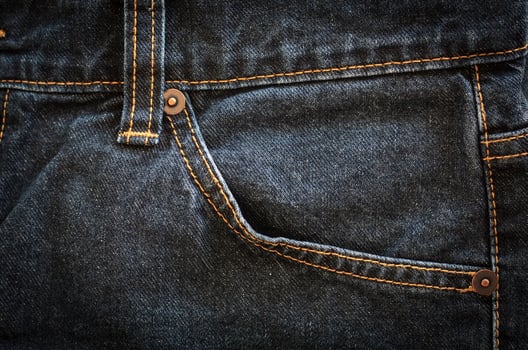 jeans pocket close up photo
