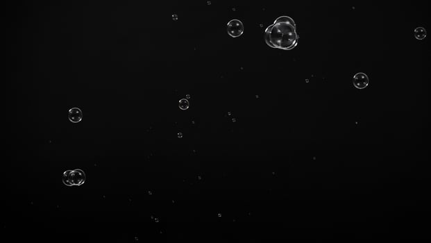 Soap bubble drop or Shampoo bubbles floating like flying in the air photo