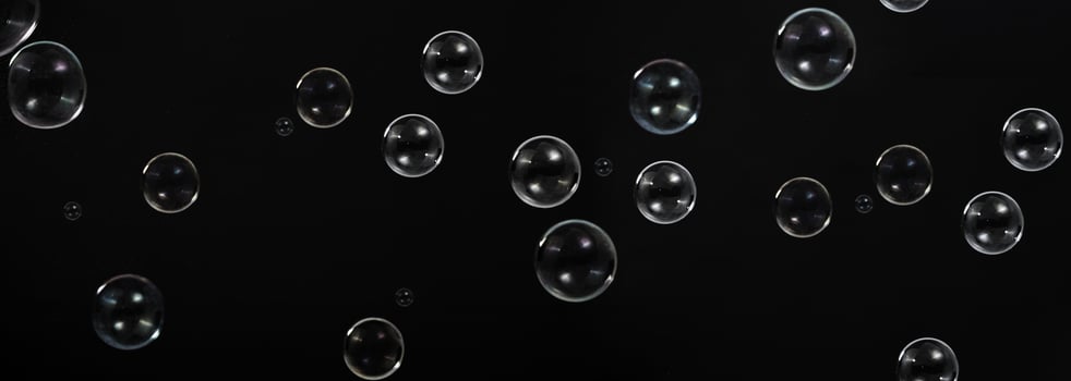 Soap bubble drop or Shampoo bubbles floating like flying in the air photo