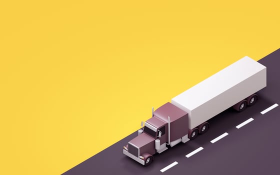 Cargo Truck transportation. 3d render photo