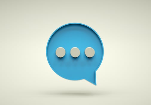 Chat bubble, typing icon. Smartphone chat app photo