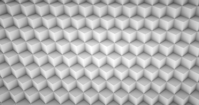 Background with white cubes and realistic shadow photo