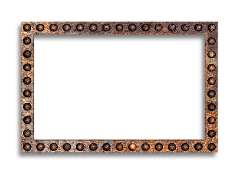 decorative old steel frame with rusty photo