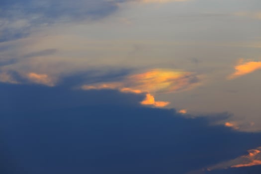 Cloudy sky in sunset photo