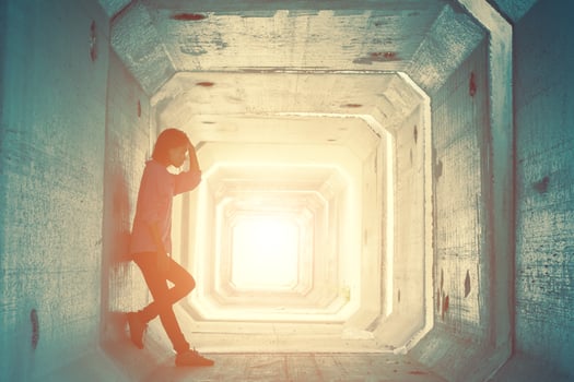 depression, teen depression, pain, suffering, tunnel photo