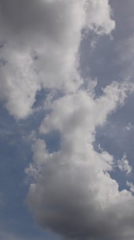 picture of white cloud sky on a hot day photo