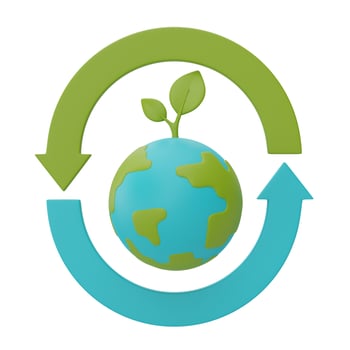 World globe with Seedling,Happy earth day,World environment day,Eco friendly,3d rendering. photo