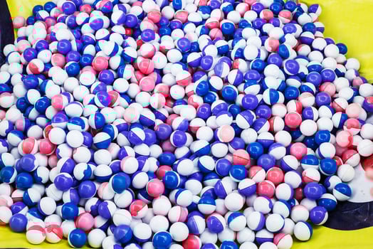 Colorful easter plastic eggs photo