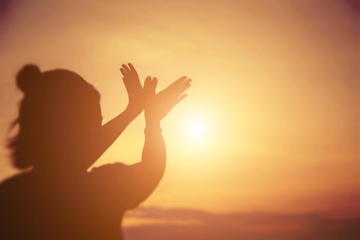 hands-shape for the Sun. photo