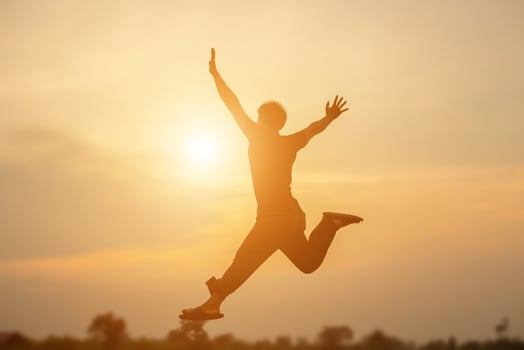 Man in the sunset photo
