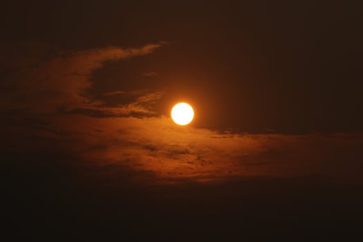 Sunset and cloud background, twilight time. photo
