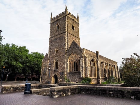 HDR St Peter ruined church in Bristol photo