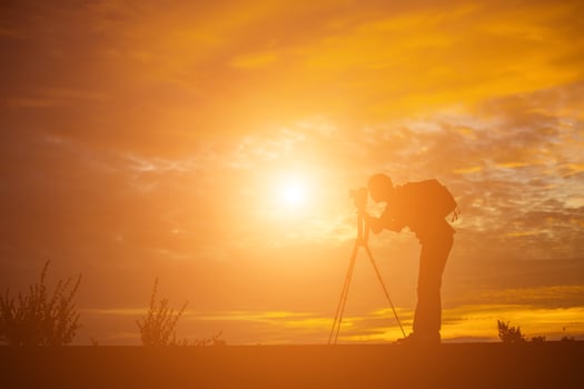 Male photographer outdoors photo