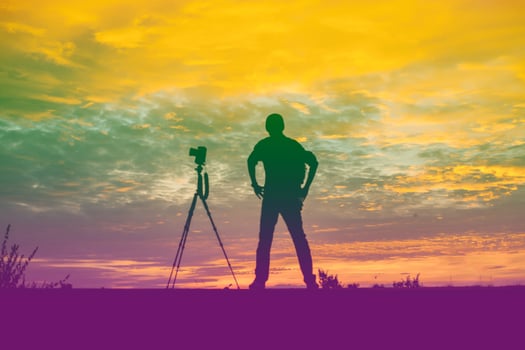 Male photographer outdoors photo