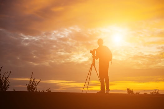 Male photographer outdoors photo