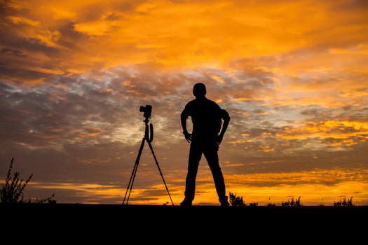 Male photographer outdoors photo