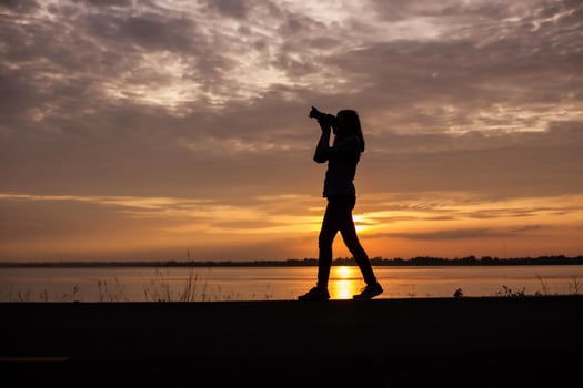 Male photographer outdoors photo